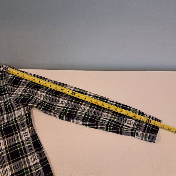 J. Crew Men's Medium Slim Fit Indian Madras Long Sleeve Plaid Shirt Style #AM673 - Picture 13 of 14